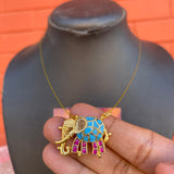 Kundan Jadau Haathi Invisible Chain (Colors Available)