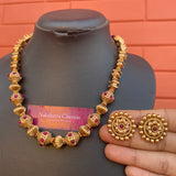 Premium Antique Non-Idol Beads Short Chain Set