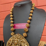 Premium Antique Matte Goddess Rudraksha Grand Short Chain set