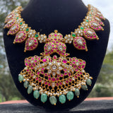 Kundan Jadau Grand Mango Short Chain Neckpiece