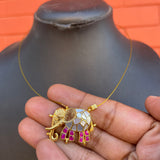 Kundan Jadau Haathi Invisible Chain (Colors Available)