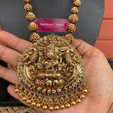 Premium Antique Matte Goddess Rudraksha Grand Short Chain set