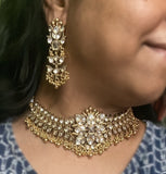 Sharmili - Premium Kundan stones Choker set