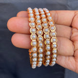 Premium Pearl Bangles (Set of 4)