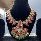 Kundan Jadau Grand Mango Short Chain Neckpiece