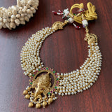 Premium Pearl beads Lord Ganesha Grand Choker Set