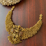 Premium Antique Gold Beads Goddess Grand Choker Set