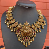 Premium Gold Polish Grand Haathi-Mayil Short Chain Set